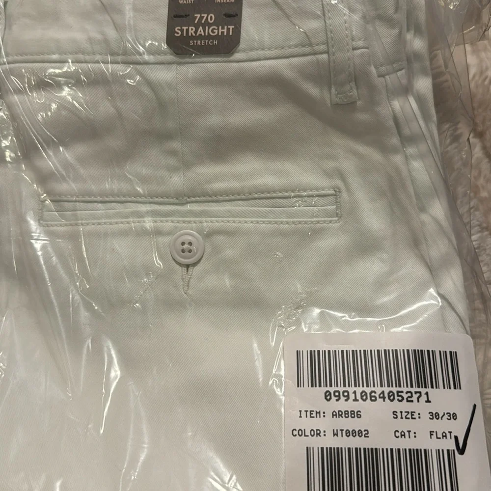 NWT J.Crew Men’s 770 Straight Fit Stretch‎ Chino Pant in White Summer Vacation